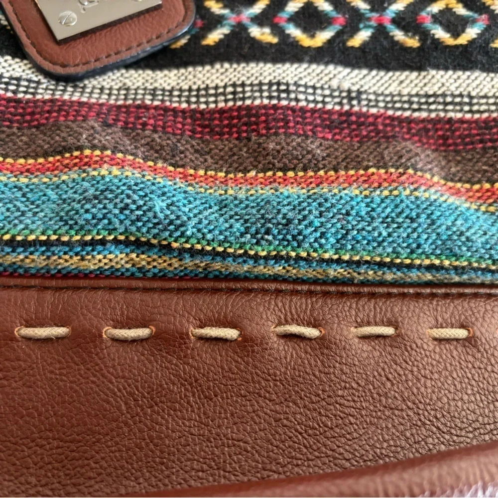 Treska Boho Large Tote Satchel  Shoulder Bag Purse Earthtone Embroidered…